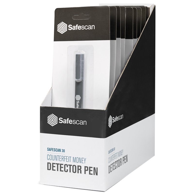 Safescan counterfeit money detection pens 30, anthracite, 10 pieces, display